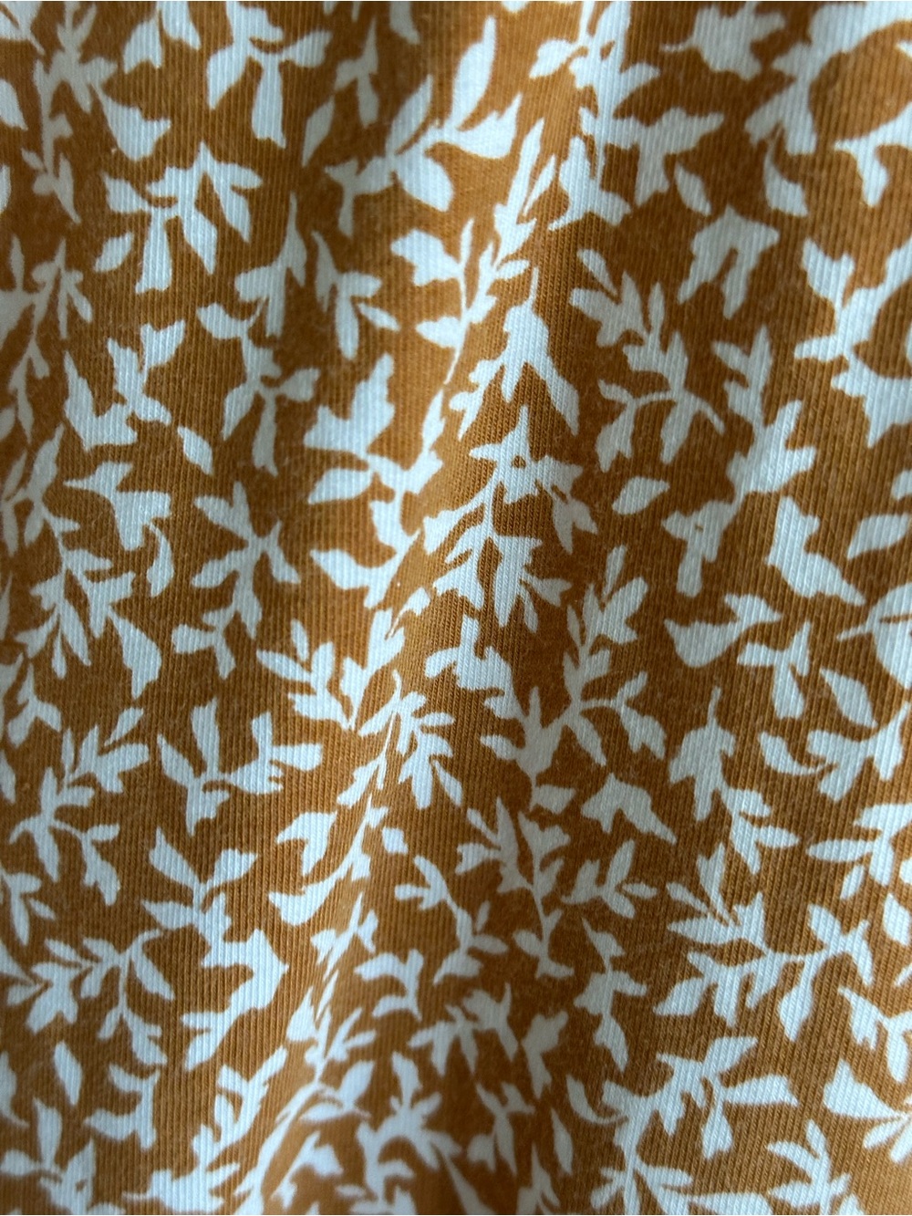 Lands End Sleeveless Tan/White Floral V-Neck Midi Dress. Size Large - Picture 8 of 10